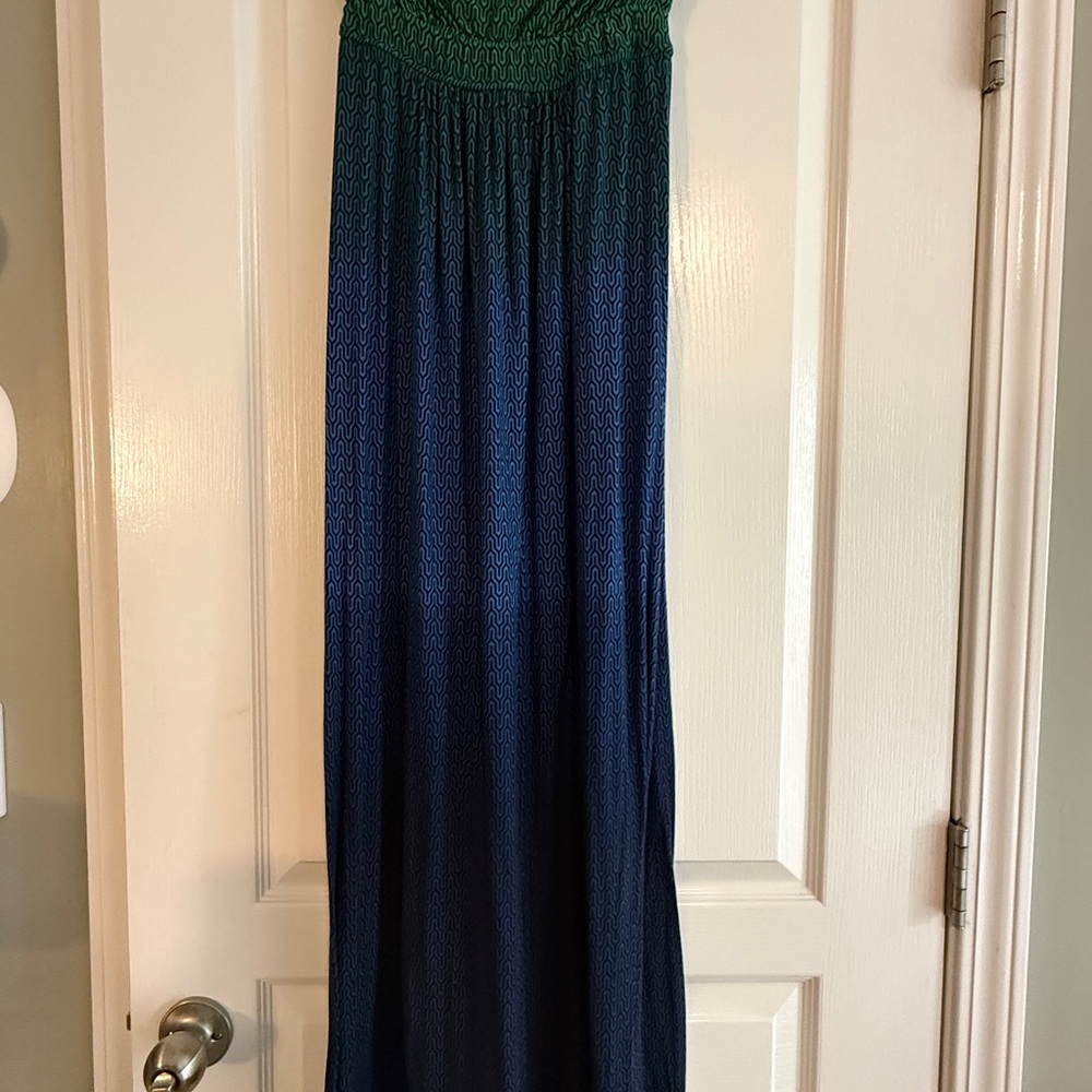 Soma Green and Blue Ombre Maxi Dress